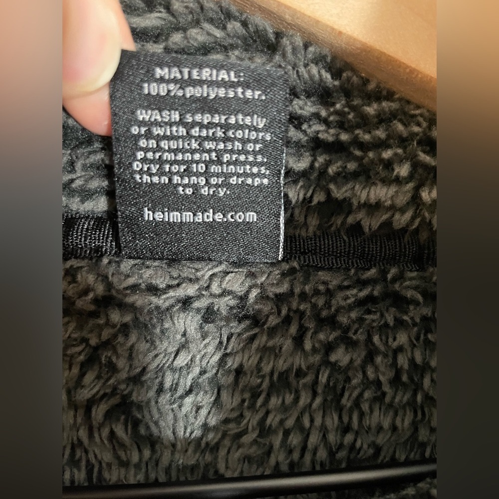 Heim Made Sherpa Fleece Pullover Super Soft & Cozy Lounge Gray Size Medium - Picture 7 of 11